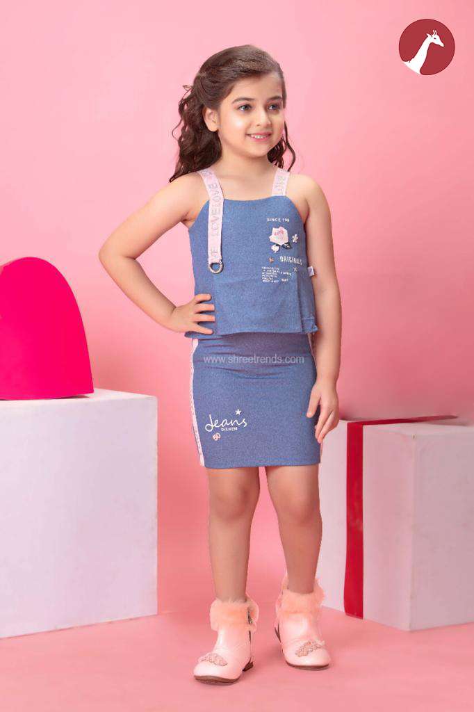 Girls Denim Short One piece